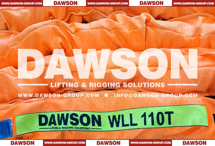 DAWSON WLL 110T Heavy Duty Polyester Round Slings, 110000kg Lifting Slings - Dawson Group Ltd. - China Manufacturer