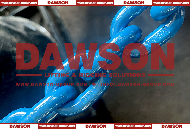 G100 Grade 100 Blue Painted EN818-2 High Level Strength Alloy Lifting Chain for Hoist - Dawson Group Ltd. - China Manufacturer, Factory