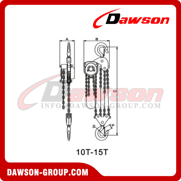 1T 1.5T 2T 3T 5T 10T 20T 30T 50T Chain Block for Construction Site ...