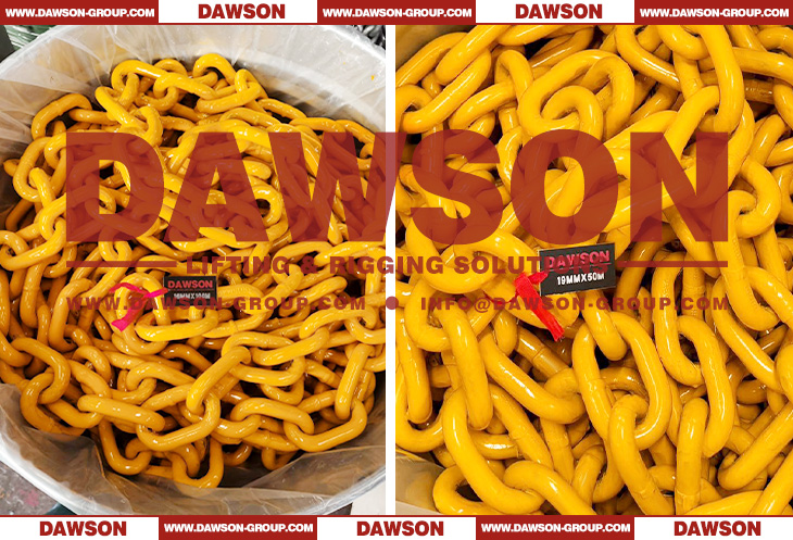 Yellow Painted Steel G80 Alloy Fishing Medium Link Chain for Fishing, Grade 80 Fishing Trawl Chain - Dawson Group Ltd. - China Manufacturer, Factory
