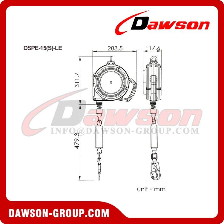 DSPE-15(S)-LE Retractable Lifeline - Dawson Group Ltd. - China Manufacturer, Factory