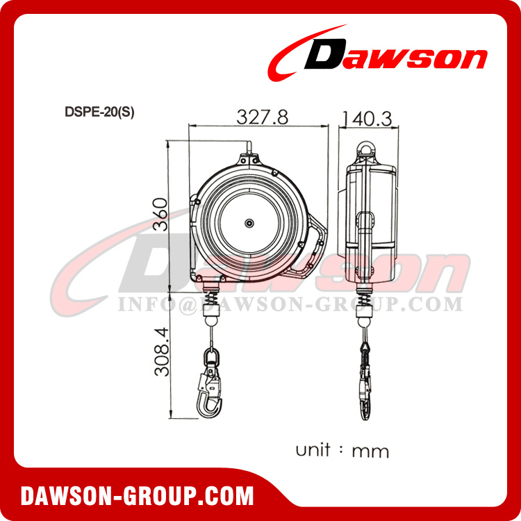 DSPE-20(S) Retractable Lifeline - Dawson Group Ltd. - China Manufacturer, Factory