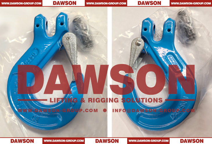 DS1004 G100 Forged Clevis Sling Hook with Safety Latch for Chain Sling Fitting - Dawson Group Ltd. - China Manufacturer, Supplier, Factory