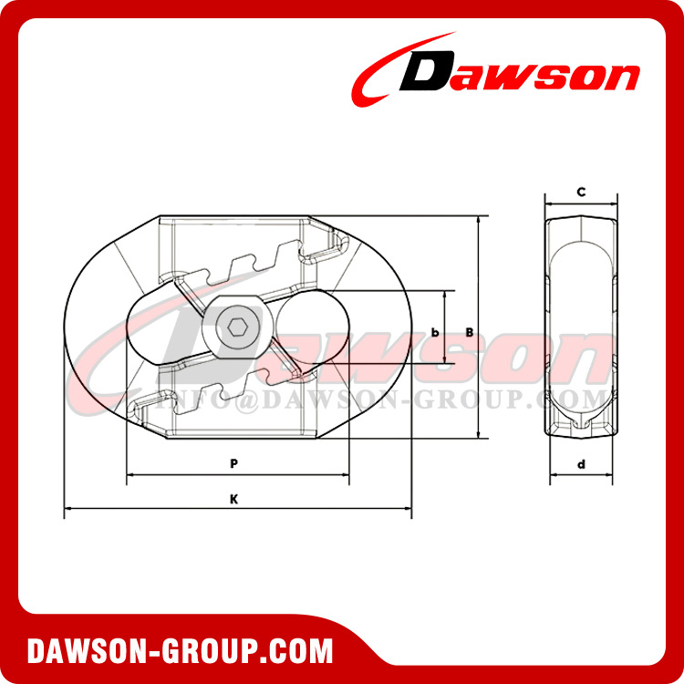 MT/T99-1997 Carburized Serration Chain Link, Carburized Arc Tooth Chain Link, Coal Mine Slag Fishing Machine Carburizing Type Connector, Mining Chain Connecting Links