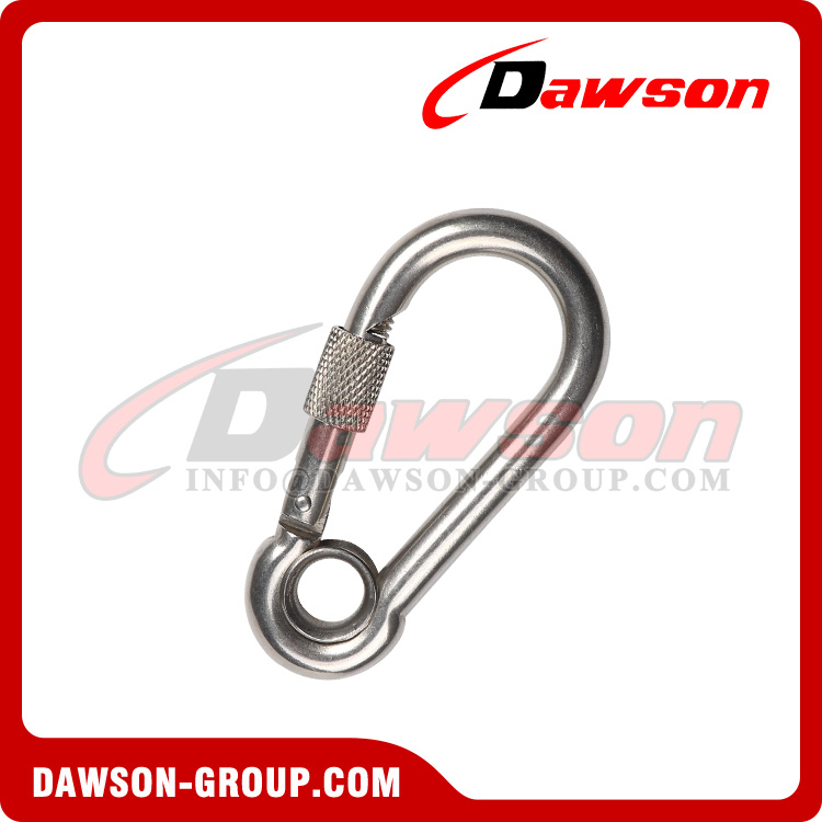 Stainless Steel Snap Hook with Eyelet and Screw, AISI 304 AISI 316 Snap Hooks