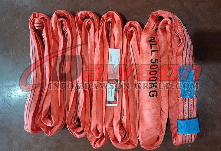 WLL 250T Polyester Round Slings, 250000kg Heavy Duty Endless Type