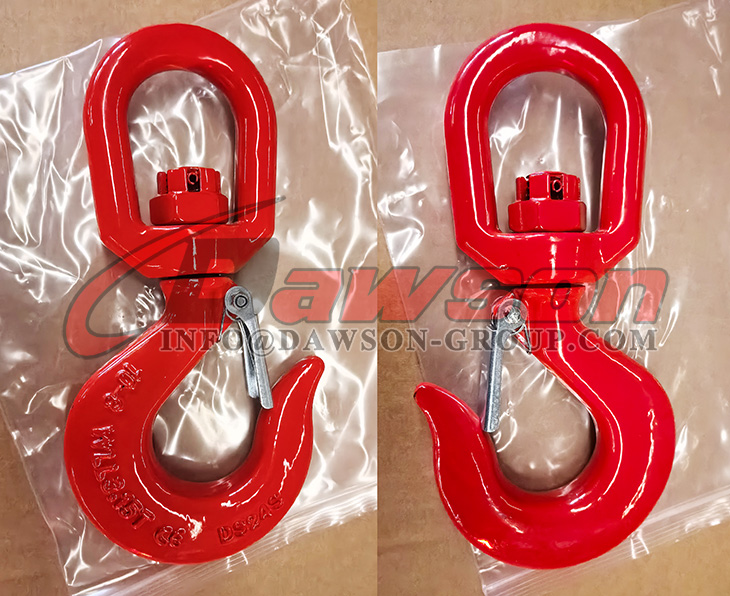 G80 Safety Alloy Steel European Type Rigging Forged Swivel Hoist Hook  Swivel Hook for Overhead Crane - China Eye Hook, Eye Hoist Hooks