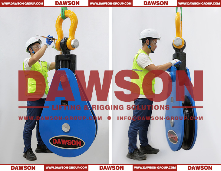 DAWSON WLL 85 Ton Heavy duty (HD) Lifting Snatch Block with Shackle - Dawson Group Ltd. - China Factory