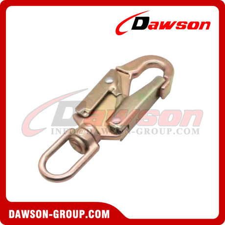 Large Hook Snap Hook Forged Double-Locking Steel Factory Custom Gold 25kn  Steel Alloy for Safety Work - China Safety Belt Hook, Safety Belt Full Body  Harness Hook