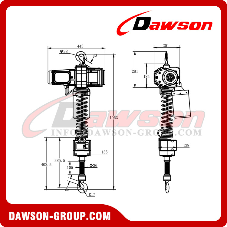 DAWSON DS-NHWM Series Intelligent Electric Chain Hoist, Electric ...