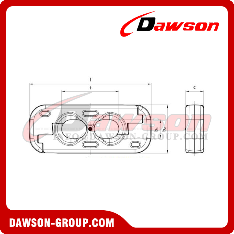 DAWSON Forged Chain Connectors for Mining Round Chain and Flat Chains, Vertical Connecting Link