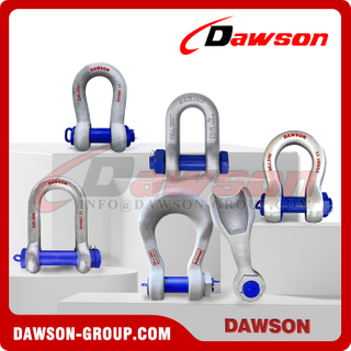 WLL 200T Heavy Duty Bow Shackles, Hawser Shackle, Bolt Type Anchor Shackle, S6 Bolt Type Chain Shackle