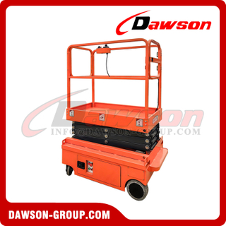 DS-FSJY Tiny Self-Propelled Scissor Work Platform, Mini Omni-directional Wheel Fully Electric Scissor Lift Platform