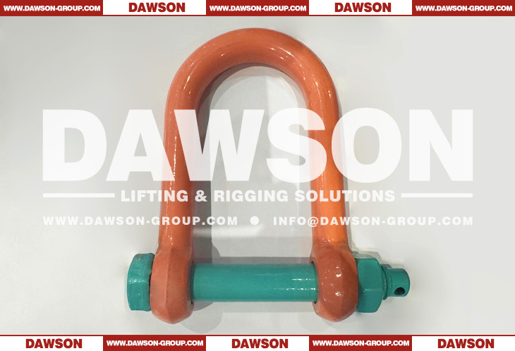 DAWSON Forged Alloy Steel Bolt Type Long Reach Shackle with Bolt Nut ...
