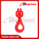 DS007 G80 / Grade 80 6MM 7/8MM Clevis Swivel Self-Locking Hook with Bearing for Crane Lifting Chain Slings