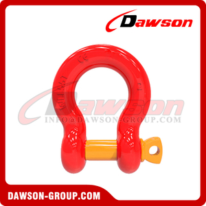 DS758 Grade G8 T8 Screw Type Alloy Bow Shackle, Anchor Shackle with Screw Pin