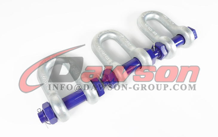 US Type Hot Dip Galvanized DG2150 Chain Shackle with Safety Pin, S6 Bolt Type Dee Shackle - Dawson Group Ltd. - China Manufacturer, Factory