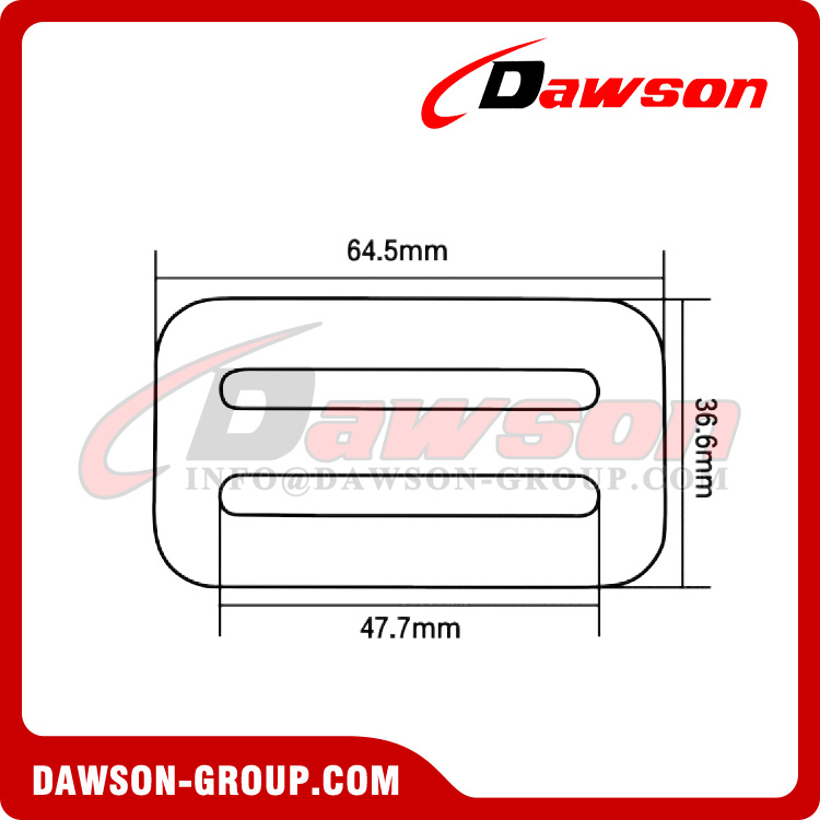 DSJ-DE4021 Plastic over Molded Insulated Rectangular Slide Buckle Dielectric Belt Buckle, Electricity Dielectric Quick Buckle
