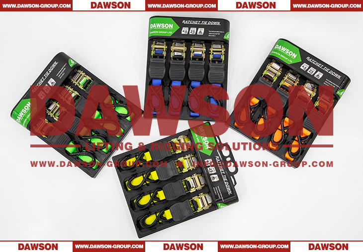 DAWSON DAWSON DSRTDS-100 4PCS 1&times;15 Ratchet Tie Down Straps Set for Cargo Securing - Dawson Group Ltd. - China Supplier
