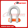 DAWSON® ORANGEPIN® Grade T8 DG2140 Forged Alloy Steel Bow Shackle with Safety Pin, G8 Class Bolt Type Anchor Shackle