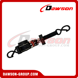 DSSLRS0021 1''X10FT Automatic Retractable Ratchet Tie Down Straps with Non-damping Version, 25MMX3.05M MBL 800KGS Cargo Lashing Belt