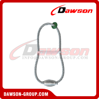 6x19+IWR Galvanized Steel Wire Rope, Cast-in Loop, Lifting Clutch System
