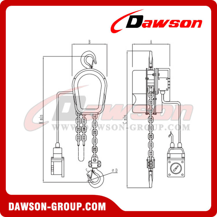 Stainless steel electric chain block, high quality electric chain block