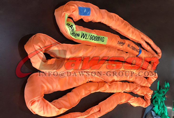WLL 60T 60000kg Polyester Round Slings, Heavy Duty Endless Round Lifting Slings, Soft Round Slings - China Manufacturer, Supplier