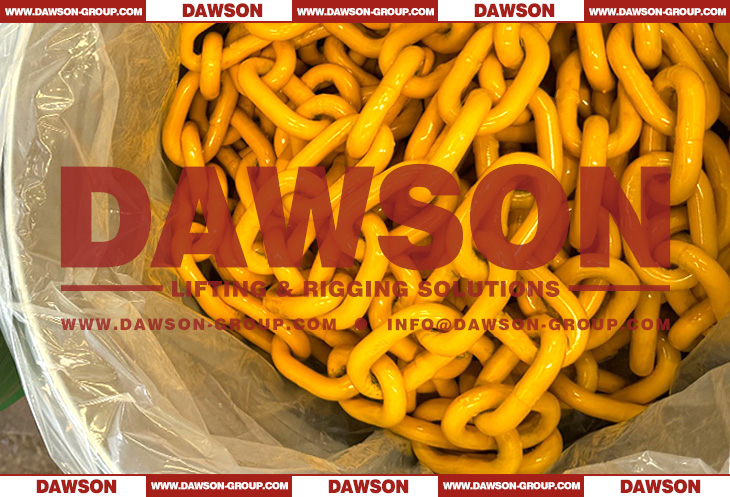 Yellow Painted Steel G80 Alloy Fishing Medium Link Chain for Fishing, Grade 80 Fishing Trawl Chain - Dawson Group Ltd. - China Manufacturer, Supplier