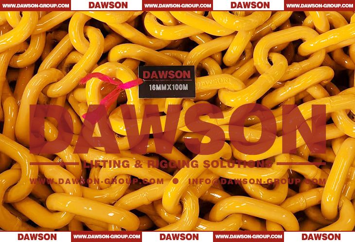 Yellow Painted Steel G80 Alloy Fishing Medium Link Chain for Fishing, Grade 80 Fishing Trawl Chain - Dawson Group Ltd. - China Manufacturer, Supplier