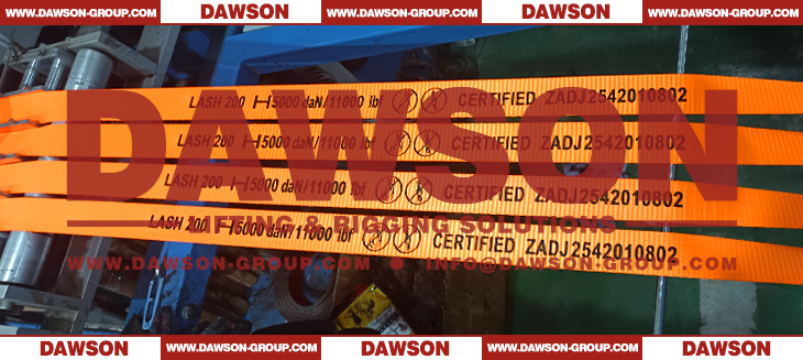42MM Orange Polyester Woven Cord Lash Strapping, One Way Lashing Systems - Dawson Group Ltd. - China Manufacturer, Supplier, Factory