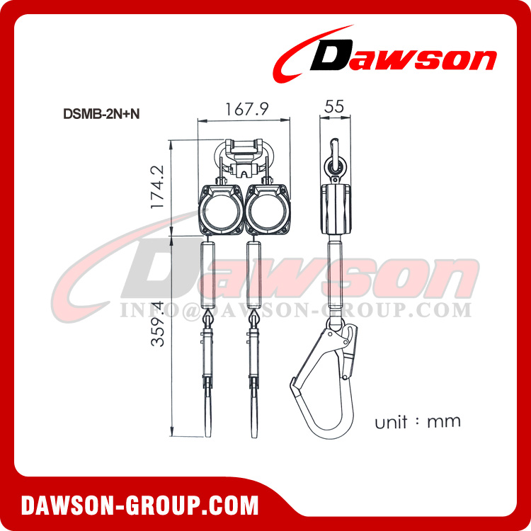 DSMB-2N+N Series Retractable Lifeline - Dawson Group Ltd. - China Manufacturer, Factory