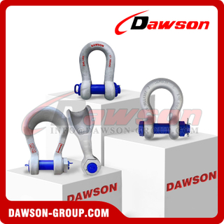 WLL 120T Heavy Duty Safety Bolt Anchor Shackle, Bow Shackle with Safety Pin