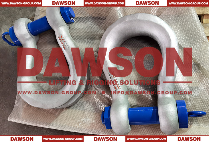 DG2160 WLL 125T Alloy Steel Bolt Type Wide Body Shackle for Synthetic Web Slings, Synthetic Round Slings or Wire Rope Slings - Dawson Group Ltd. - China Supplier, Factory