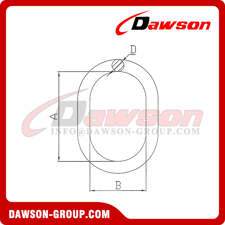 DS1034 G100 A-342 U.S. Type Master Link for Lifting Chain Slings