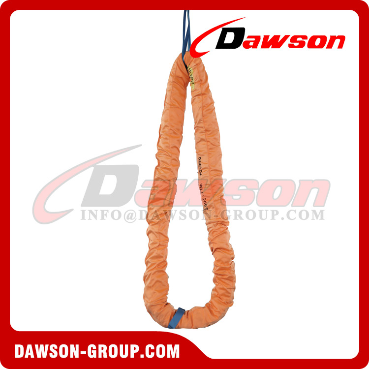 WLL 250T Polyester Round Slings, 250000kg Heavy Duty Endless Type