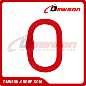 DS095 G80 WLL 2.1-84T Welded Master Link With Flat for Chain Lifting Slings / Wire Rope Lifting Slings