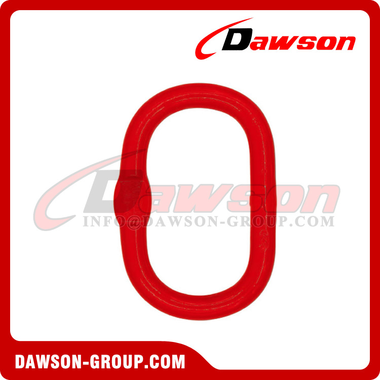 DS095 G80 WLL 2.1-84T Welded Master Link With Flat for Chain Lifting Slings / Wire Rope Lifting Slings