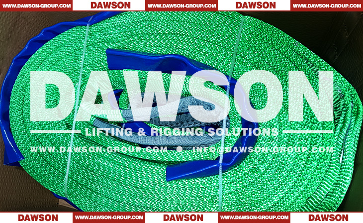 75MM WLL 5.3 Ton 5300kg Polyester Webbing Slings with PVC Coated Water Hose - EN1492-1 Lifting Slings - Dawson Group Ltd. - China Manufacturer, Factory