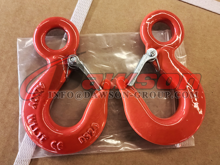 DS130 320A G70 Forged Alloy Steel Eye Hoist Hook with Latch - Dawson Group Ltd. - China Manufacturer, Supplier, Factory