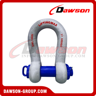 LIFTINGMAX BRAND LM3140 DAWSON Heavy Duty Bow Shackle BN, High Load Capacity Bow Shackle with Safety Bolt