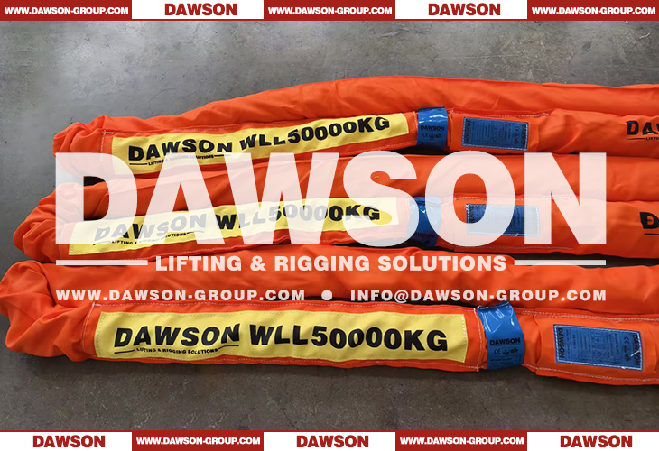 DAWSON WLL 50T Polyester Round Slings, 50000KG Lifting Slings - Dawson Group Ltd. - China Supplier