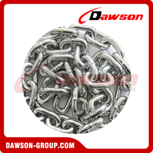 DIN766 Calibrated Chain for Trawling, Galvanized Calibrated Short-Link Anchor Chain
