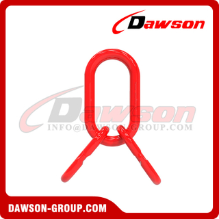 DS096 G80 WLL 3.8-84T Welded Master Link Assembly With Flat for Steel Wire Rope Slings / Chain Slings