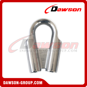 Stainless Steel AISI316 or AISI304 Tube Thimble with Gusset, Hawser Thimbles Suitable for Fiber Rope