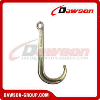 G70 8'' 15'' Forged Alloy Steel Eye Type J Type Hook with Ellipse Hole