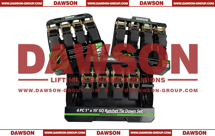 DAWSON 1&times;15 Ratchet Tie Down Strap Set for Cargo Securing - Dawson Group Ltd. - China Manufacturer