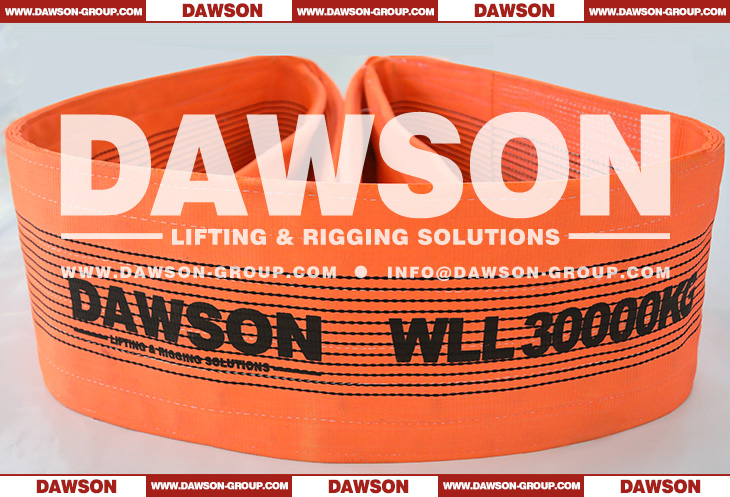WLL 30 Ton Heavy Duty Polyester Webbing Slings - Lifting Slings Crane Slings - Dawson Group Ltd. - China Manufacturer, Supplier, Factory