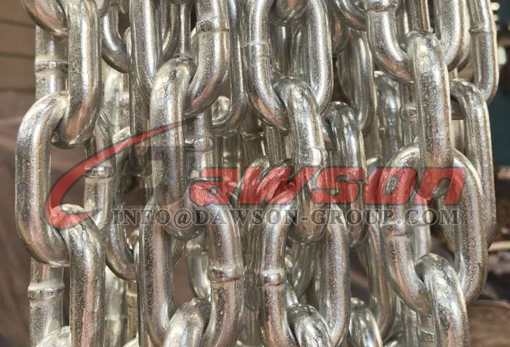 Galvanized DIN 764 Medium Link Chain, Welded Trawling Chain for ...