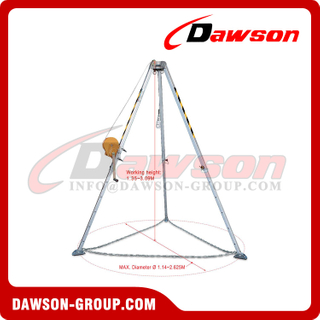 DSHE-300 Aluminum Rescue Tripod with Brake Winch Fall Protection Series